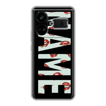 Силиконовый чехол на Realme GT5 с принтом NAME