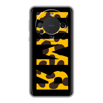 Силиконовый чехол на Huawei Mate 60 с принтом ИМЯ