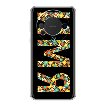 Силиконовый чехол на Huawei Mate 60 с принтом ИМЯ
