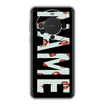 Силиконовый чехол на Huawei Mate 60 с принтом NAME