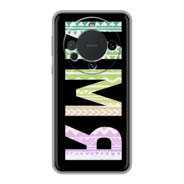 Силиконовый чехол на Huawei Mate 60 с принтом ИМЯ
