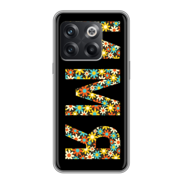 Силиконовый чехол на OnePlus Ace Pro с принтом ИМЯ