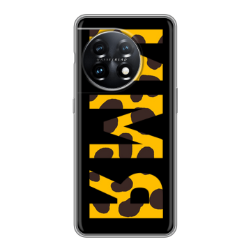 Силиконовый чехол на OnePlus 11 с принтом ИМЯ