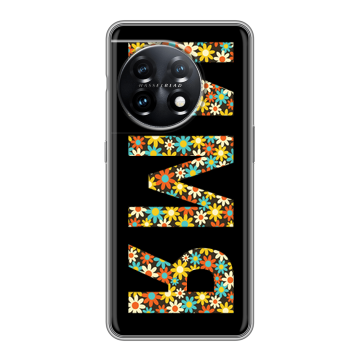Силиконовый чехол на OnePlus 11 с принтом ИМЯ