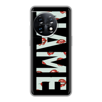 Силиконовый чехол на OnePlus 11 с принтом NAME