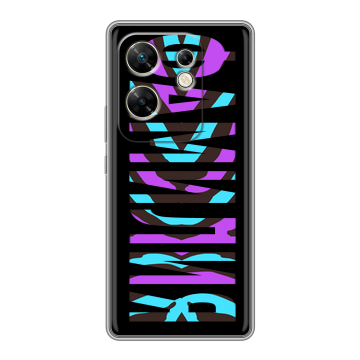 Силиконовый чехол на Infinix Zero 30 4G с принтом ФАМИЛИЯ