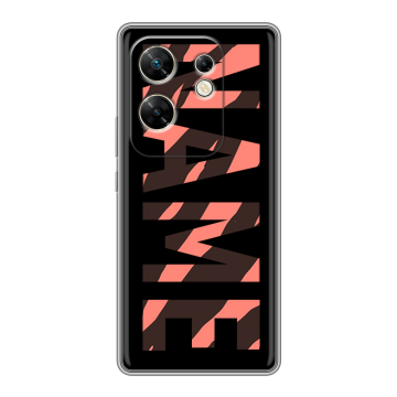 Силиконовый чехол на Infinix Zero 30 4G с принтом NAME