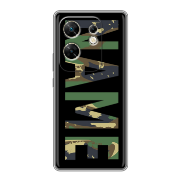 Силиконовый чехол на Infinix Zero 30 4G с принтом NAME