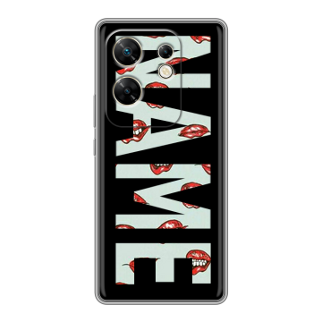 Силиконовый чехол на Infinix Zero 30 4G с принтом NAME