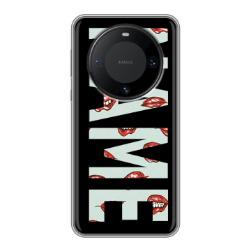 Силиконовый чехол на Huawei Mate 60 Pro с принтом NAME