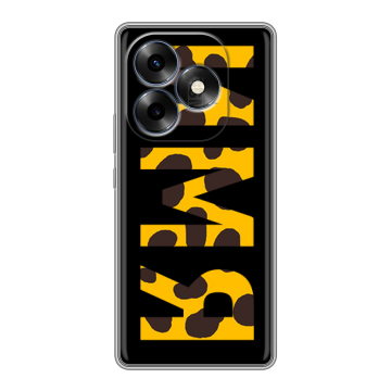 Силиконовый чехол на Itel S23 Plus с принтом ИМЯ