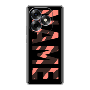 Силиконовый чехол на Itel S23 Plus с принтом NAME
