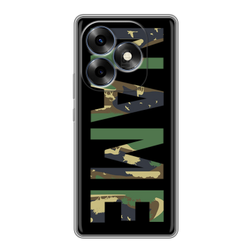 Силиконовый чехол на Itel S23 Plus с принтом NAME