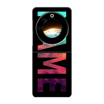Пластиковый чехол на Tecno Phantom V Flip с принтом NAME