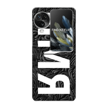 Пластиковый чехол на OPPO Find N3 Flip с принтом ИМЯ