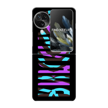 Пластиковый чехол на OPPO Find N3 Flip с принтом ФАМИЛИЯ