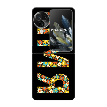 Пластиковый чехол на OPPO Find N3 Flip с принтом ИМЯ