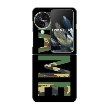 Пластиковый чехол на OPPO Find N3 Flip с принтом NAME
