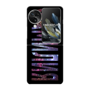 Пластиковый чехол на OPPO Find N3 Flip с принтом ФАМИЛИЯ