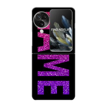 Пластиковый чехол на OPPO Find N3 Flip с принтом NAME