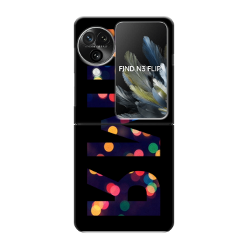 Пластиковый чехол на OPPO Find N3 Flip с принтом ИМЯ