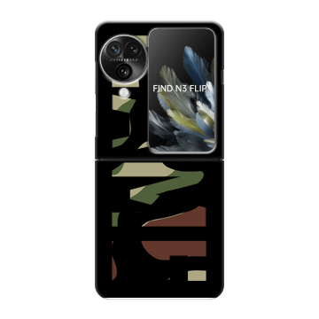 Пластиковый чехол на OPPO Find N3 Flip с принтом NAME