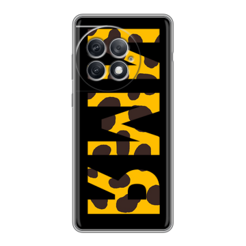 Силиконовый чехол на OnePlus Ace 2 Pro с принтом ИМЯ