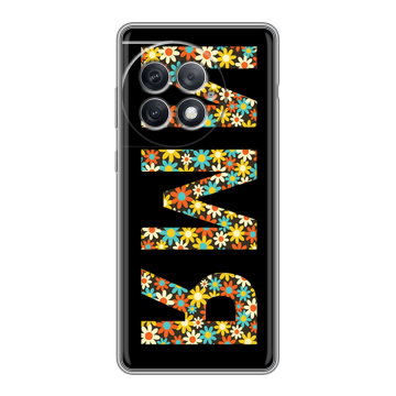 Силиконовый чехол на OnePlus Ace 2 Pro с принтом ИМЯ