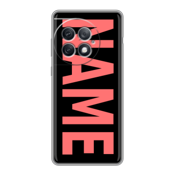 Силиконовый чехол на OnePlus Ace 2 Pro с принтом NAME