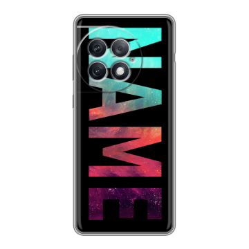 Силиконовый чехол на OnePlus Ace 2 Pro с принтом NAME