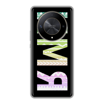 Силиконовый чехол на Huawei Honor X9b с принтом ИМЯ