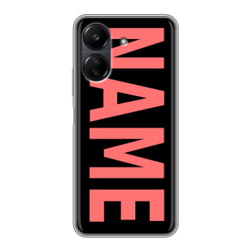 Силиконовый чехол на Xiaomi Poco C65 с принтом NAME