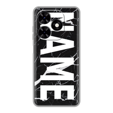 Силиконовый чехол на Tecno Spark Go 2024 с принтом NAME