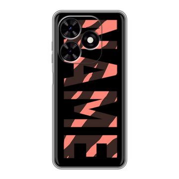 Силиконовый чехол на Tecno Spark Go 2024 с принтом NAME