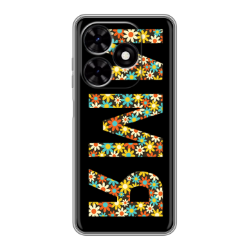 Силиконовый чехол на Tecno Spark Go 2024 с принтом ИМЯ