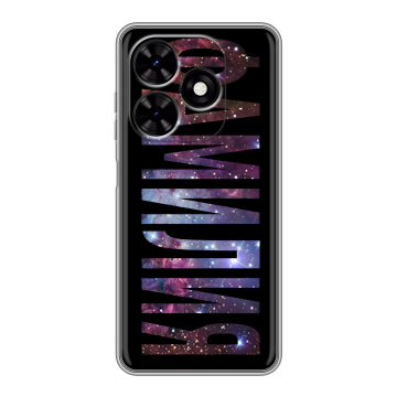 Силиконовый чехол на Tecno Spark Go 2024 с принтом ФАМИЛИЯ