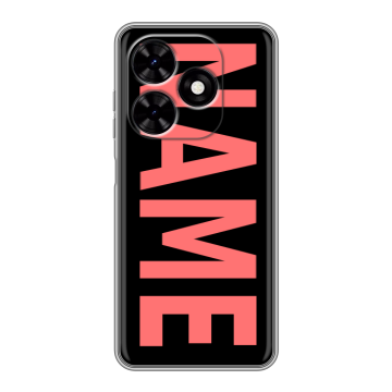 Силиконовый чехол на Tecno Spark Go 2024 с принтом NAME