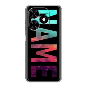 Силиконовый чехол на Tecno Spark Go 2024 с принтом NAME