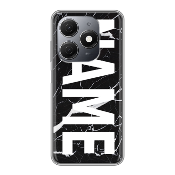 Силиконовый чехол на Tecno Spark 20 с принтом NAME