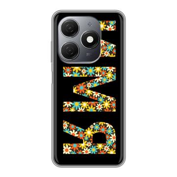 Силиконовый чехол на Tecno Spark 20 с принтом ИМЯ