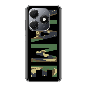 Силиконовый чехол на Tecno Spark 20 с принтом NAME