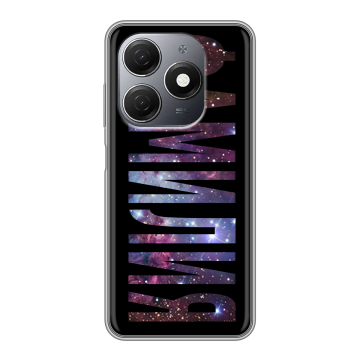 Силиконовый чехол на Tecno Spark 20 с принтом ФАМИЛИЯ