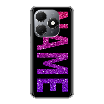 Силиконовый чехол на Tecno Spark 20 с принтом NAME