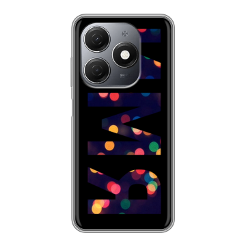 Силиконовый чехол на Tecno Spark 20 с принтом ИМЯ