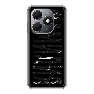 Силиконовый чехол на Tecno Spark 20 с принтом ФАМИЛИЯ