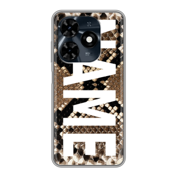 Силиконовый чехол на Tecno Spark 20C с принтом NAME