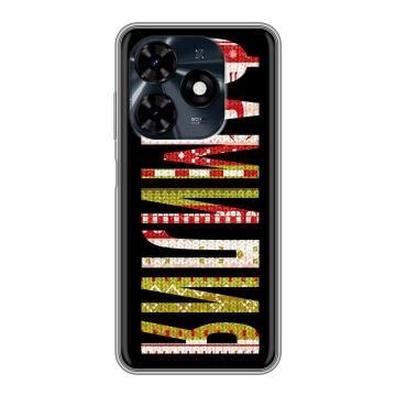 Силиконовый чехол на Tecno Spark 20C с принтом ФАМИЛИЯ