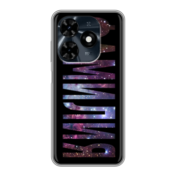 Силиконовый чехол на Tecno Spark 20C с принтом ФАМИЛИЯ