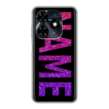 Силиконовый чехол на Tecno Spark 20C с принтом NAME