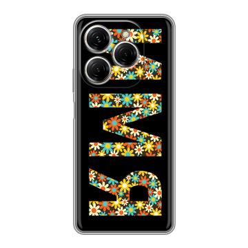 Силиконовый чехол на Tecno Spark 20 Pro с принтом ИМЯ